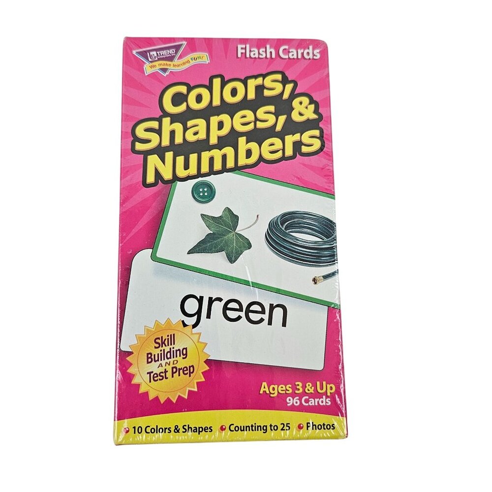 Trend Enterprises Colors Shapes & Numbers Flash Cards Ages 3+ Vintage Sealed